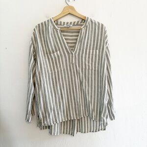 Madewell Lakeline Hester Stripe Popover Shirt Size XS